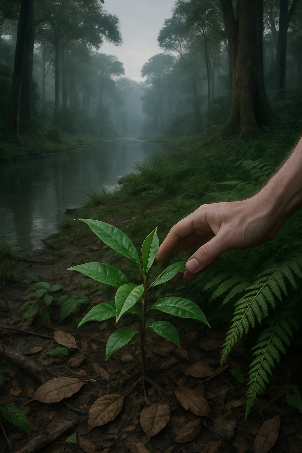 Hands reviewing information relevant to ibogaine-related market research