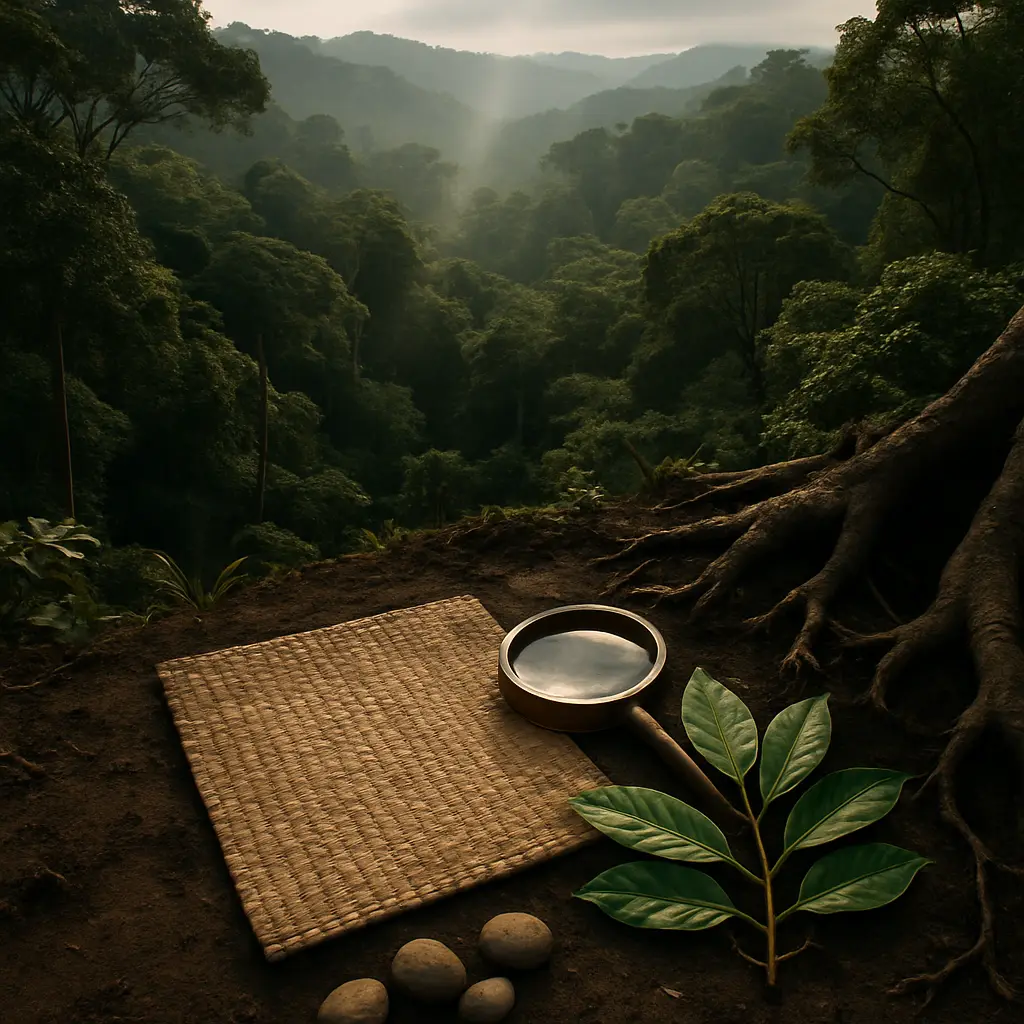 Symbolic still life representing careful evaluation of ibogaine treatment options