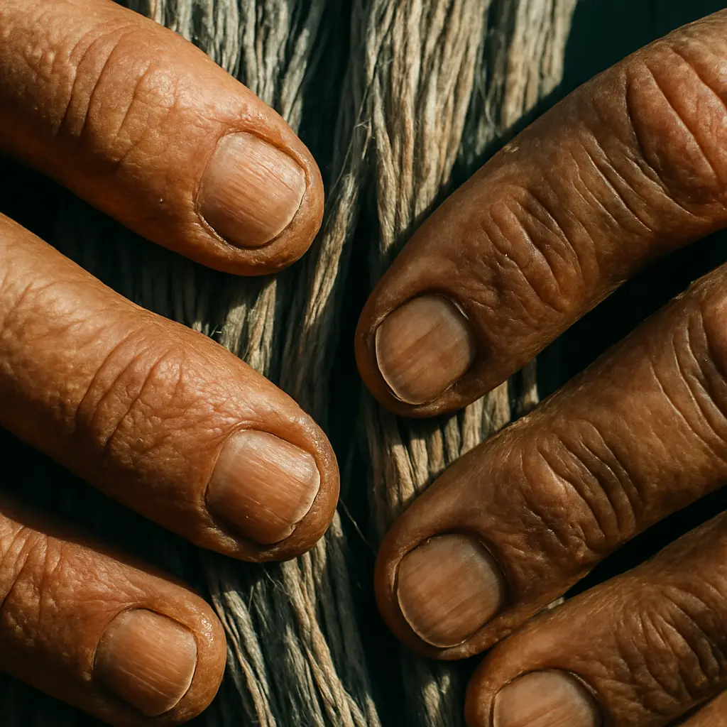 Hands together in a quiet moment of reflection, representing careful consideration of treatment information