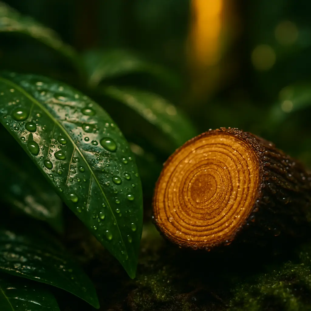 Close study of natural texture beside a discussion of ibogaine's plant origin and complex effects