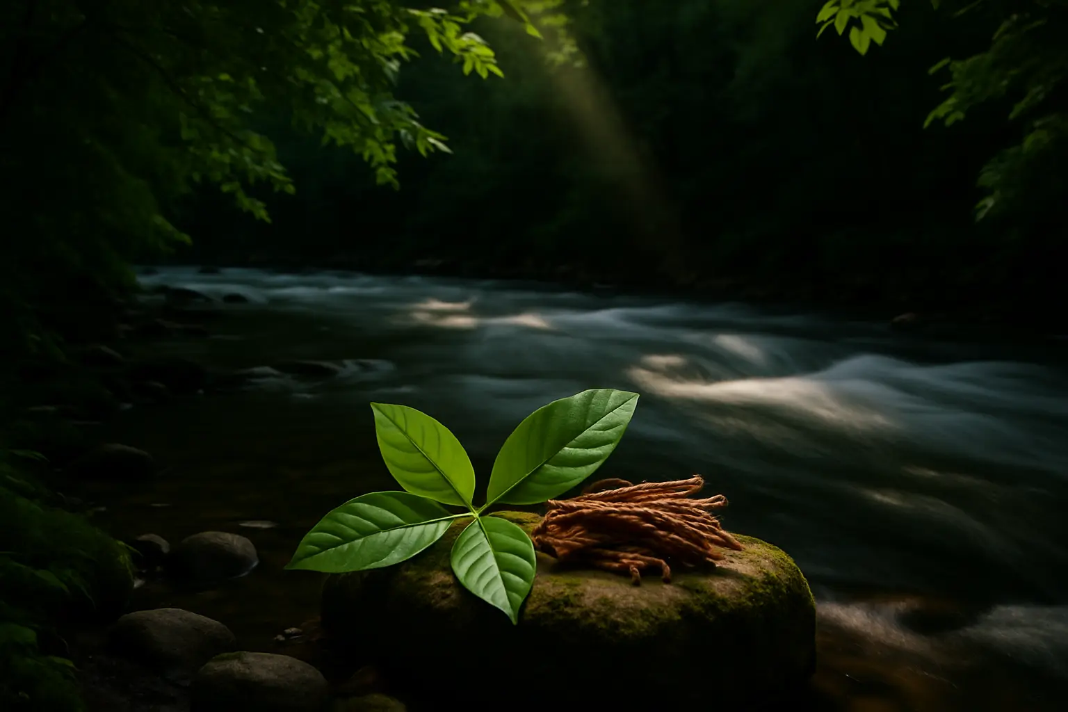 Calm natural landscape framing a careful discussion of ibogaine and Canadian care options