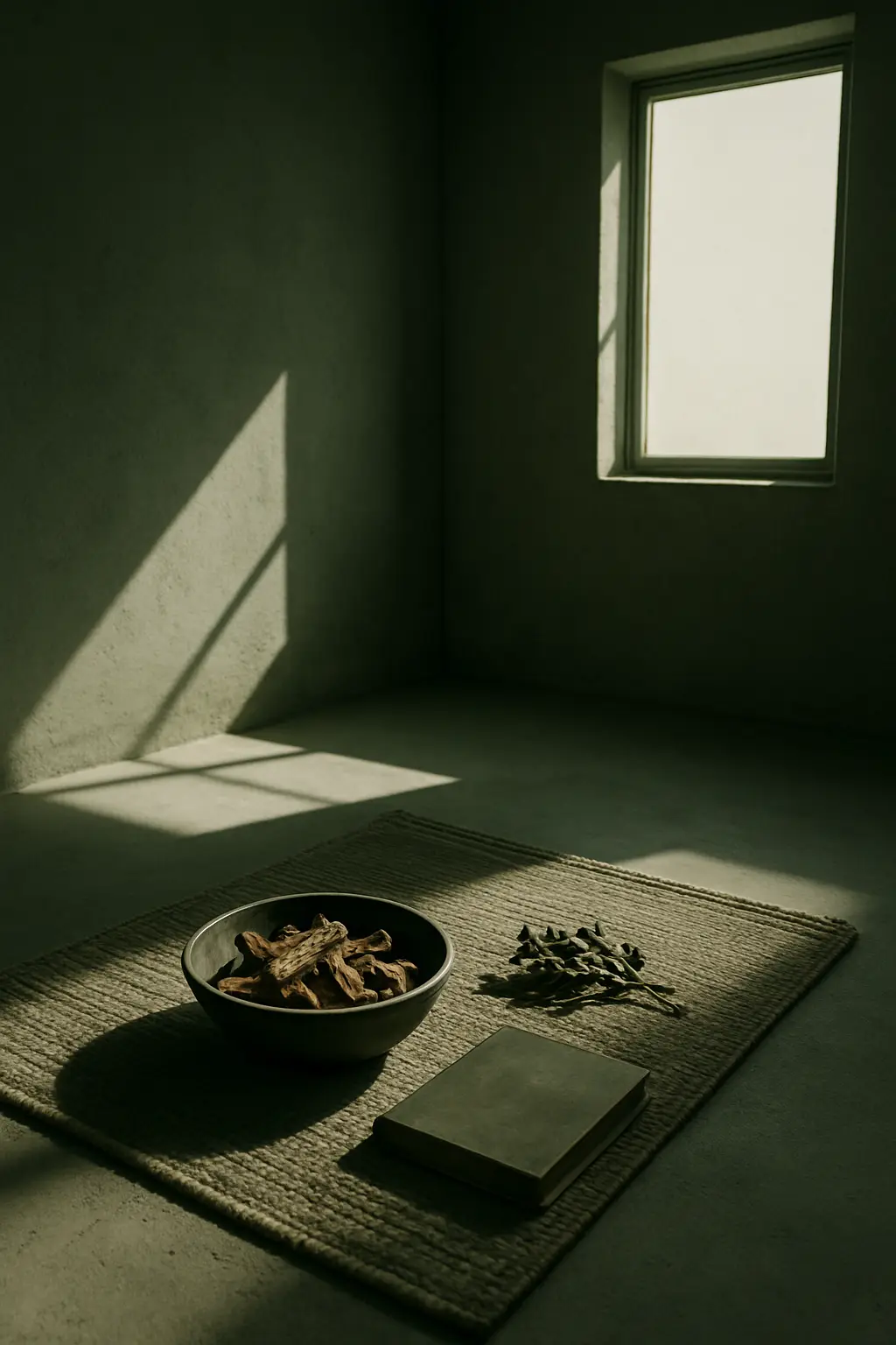 Calm real-world environment emphasizing the context surrounding ibogaine experience narratives