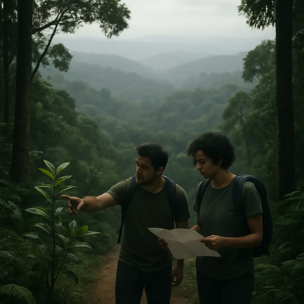 Hands reviewing material in a calm, evidence-focused setting