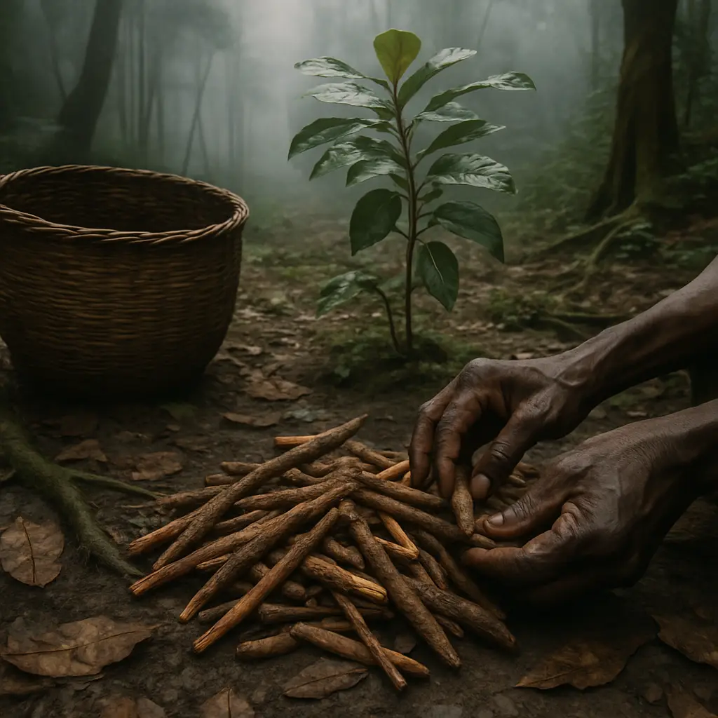 Symbolic still life for considering ibogaine legality and safety questions