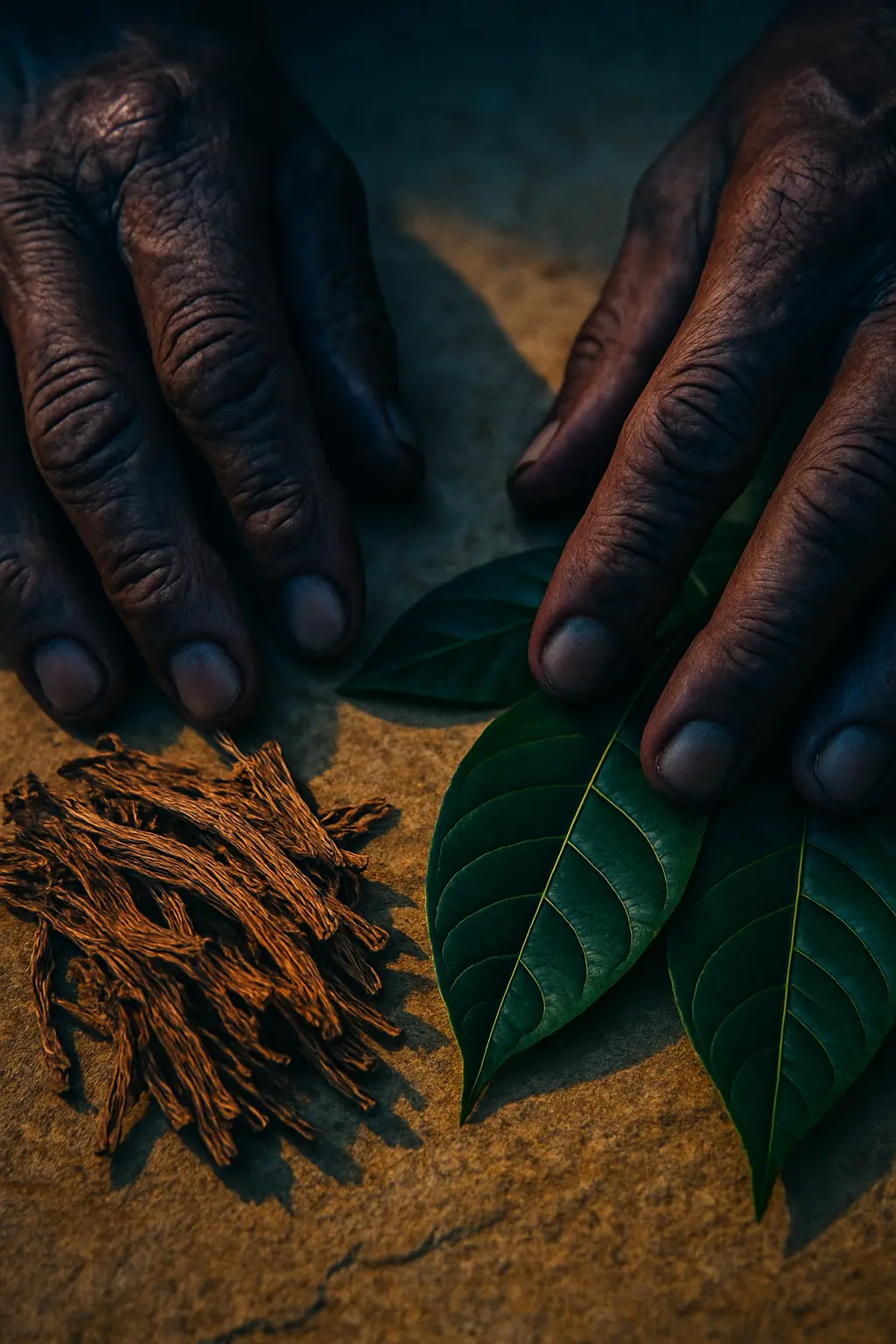 Hands reviewing printed information in a quiet setting