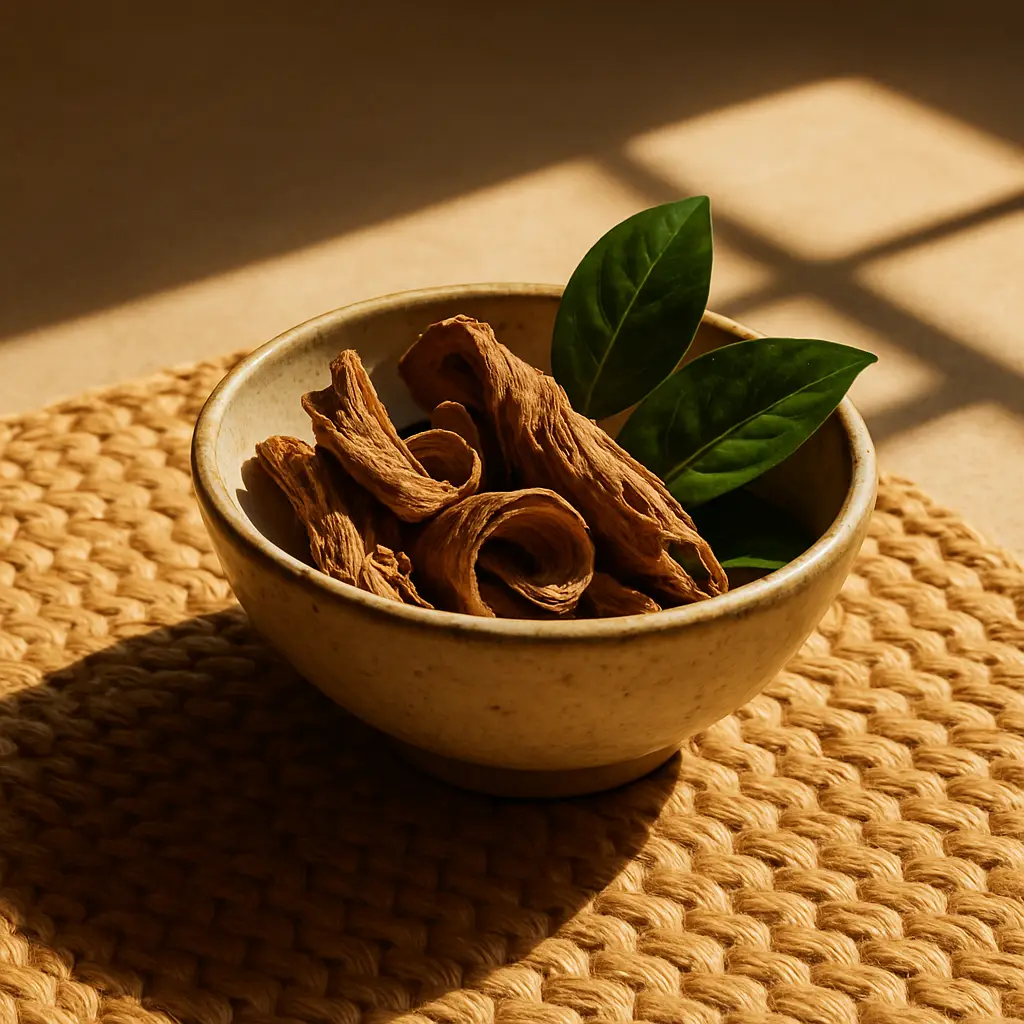 Natural materials and reflective setting accompanying discussion of subjective effects