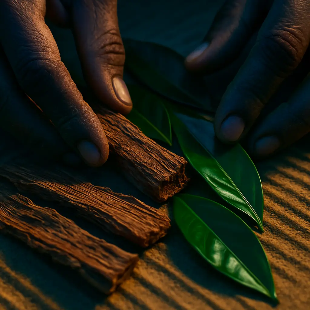 Hands meeting in a calm setting, reflecting careful discussion of ibogaine-related questions