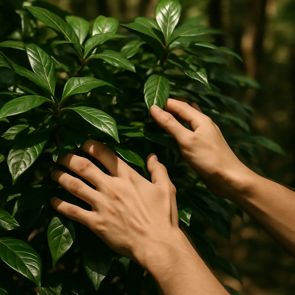 Hands resting together in a quiet, naturally lit setting
