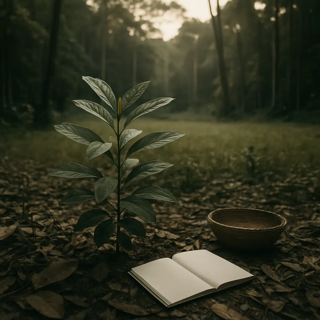 Quiet natural-light scene accompanying a cautious guide to microdose ibogaine