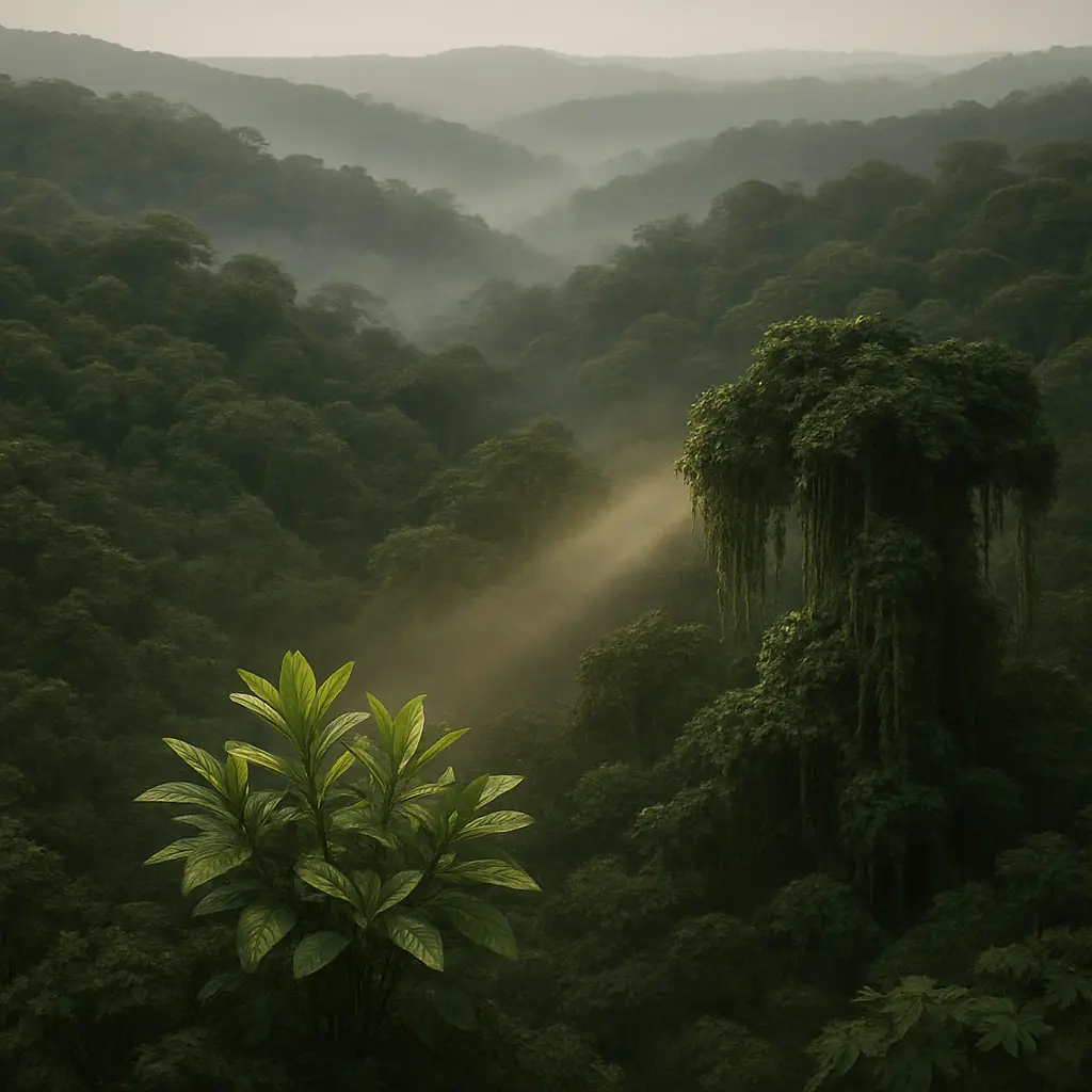 Symbolic still life reflecting the need to distinguish ibogaine from ayahuasca