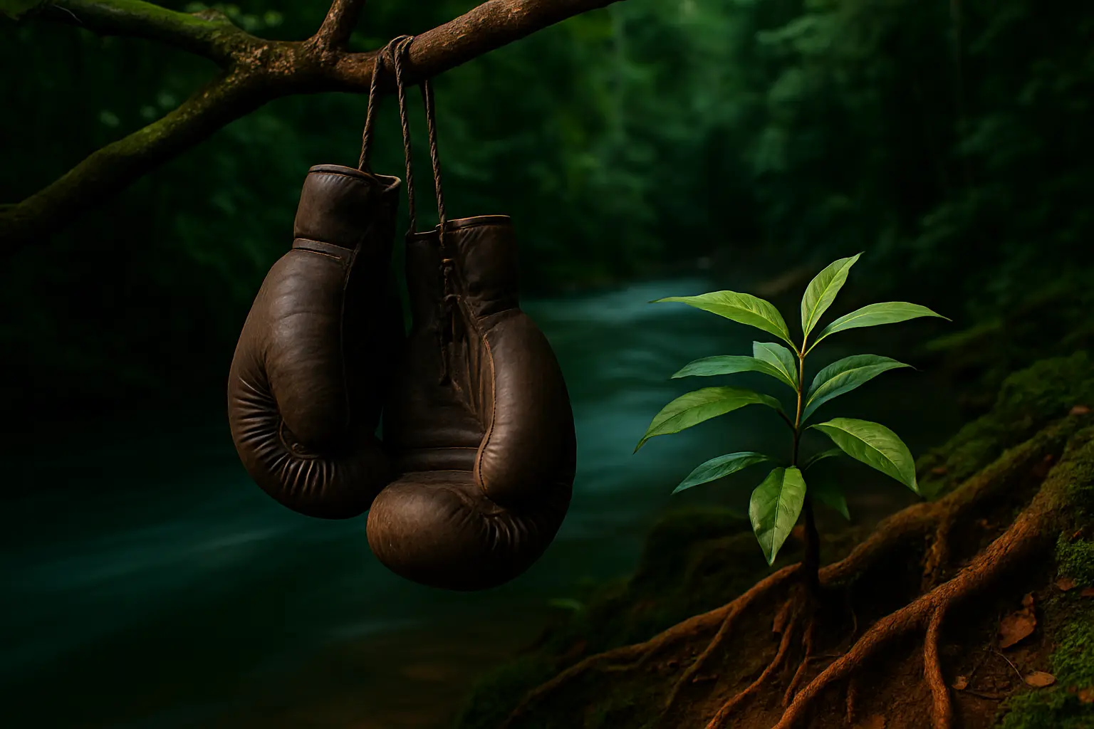 A quiet boxing environment reflecting the need for careful discussion of repeated head impacts