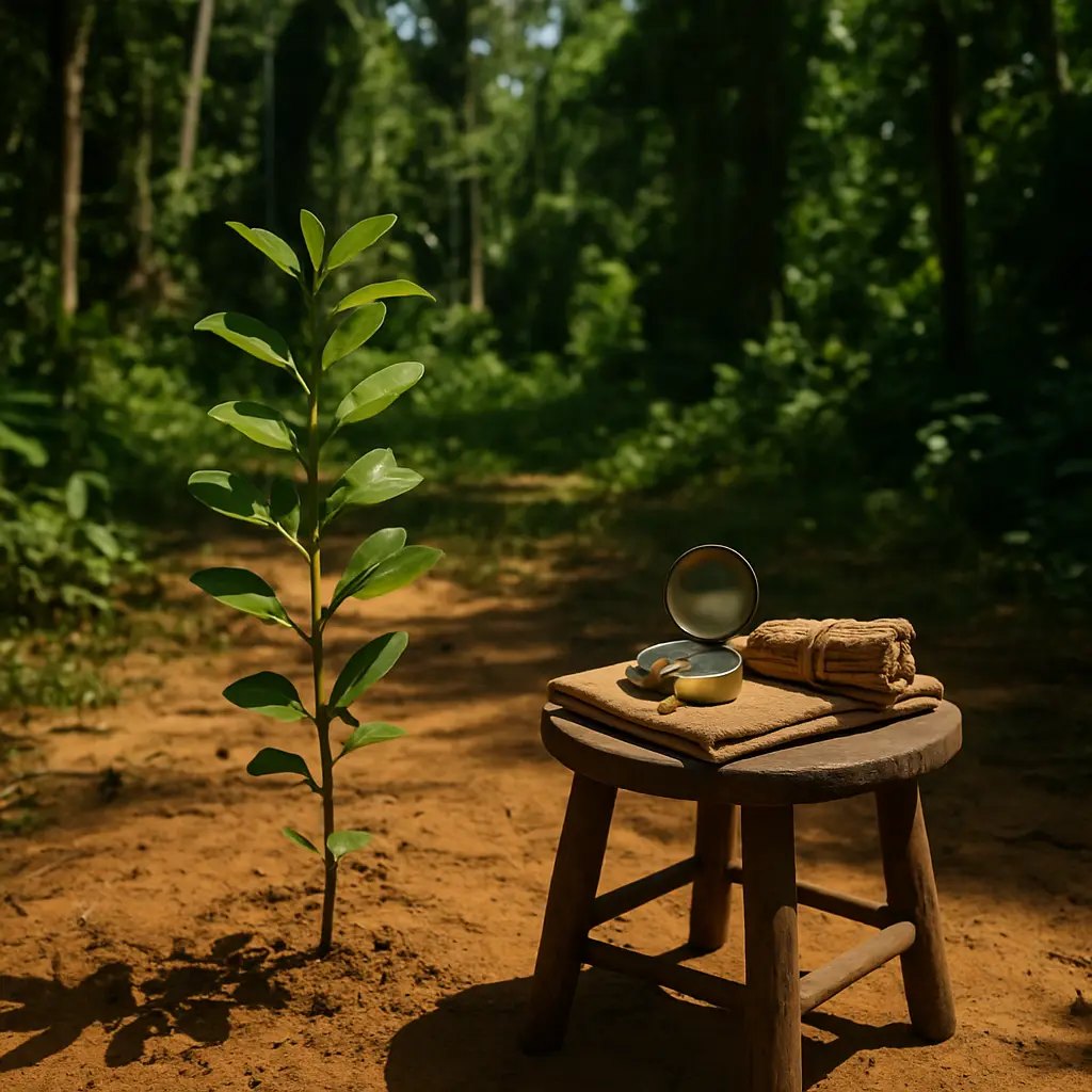Symbolic still-life reflecting careful review of ibogaine clinician credential claims