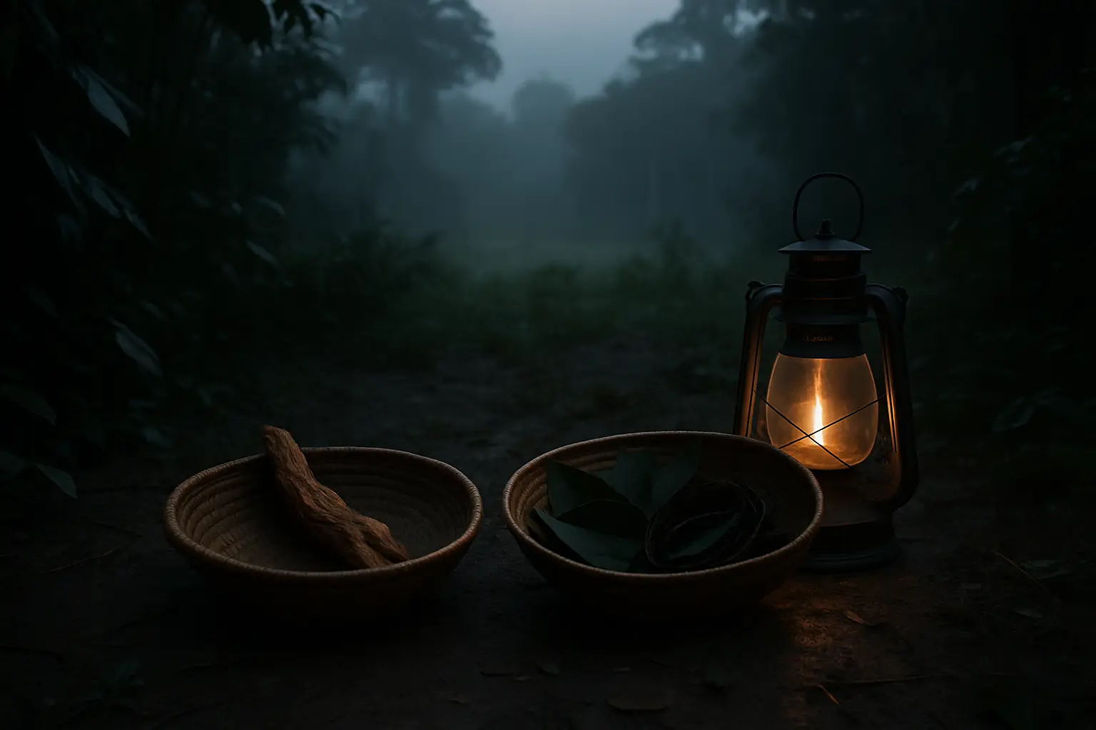 A contemplative natural setting introducing a careful comparison of ayahuasca and ibogaine