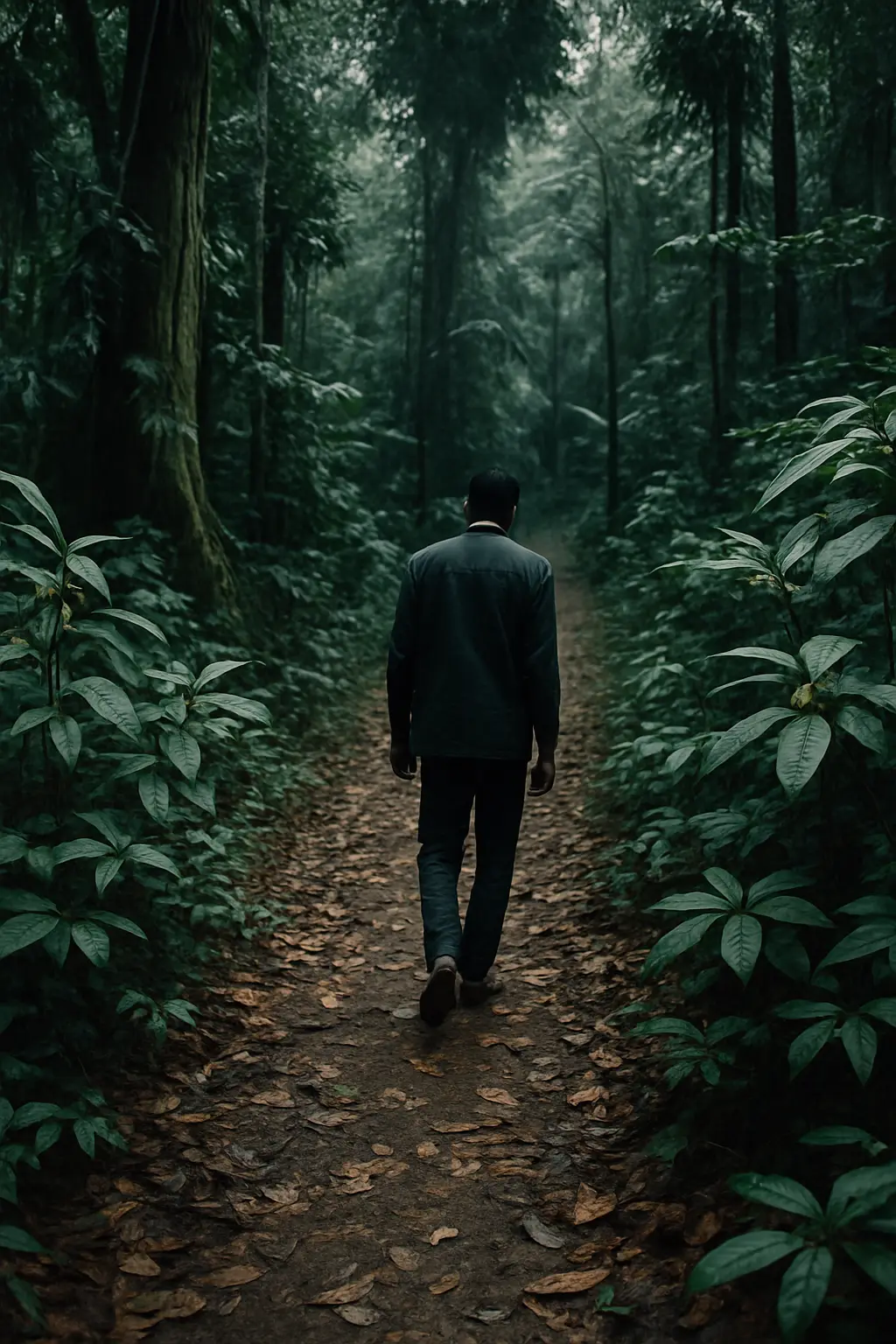 Forest path representing a deliberate, step-by-step decision process