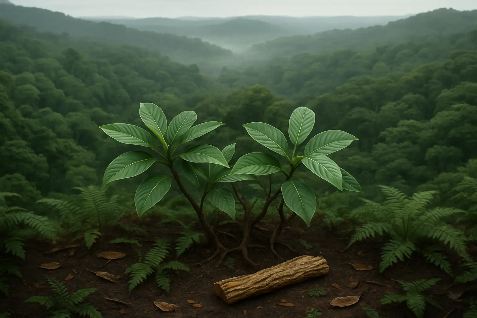 Thoughtful landscape visual for understanding ibogaine law, access, and safety in Denmark