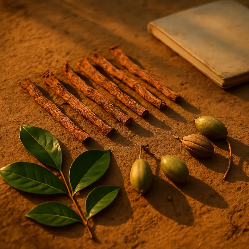 Research materials arranged for reviewing ibogaine and brain renewal evidence