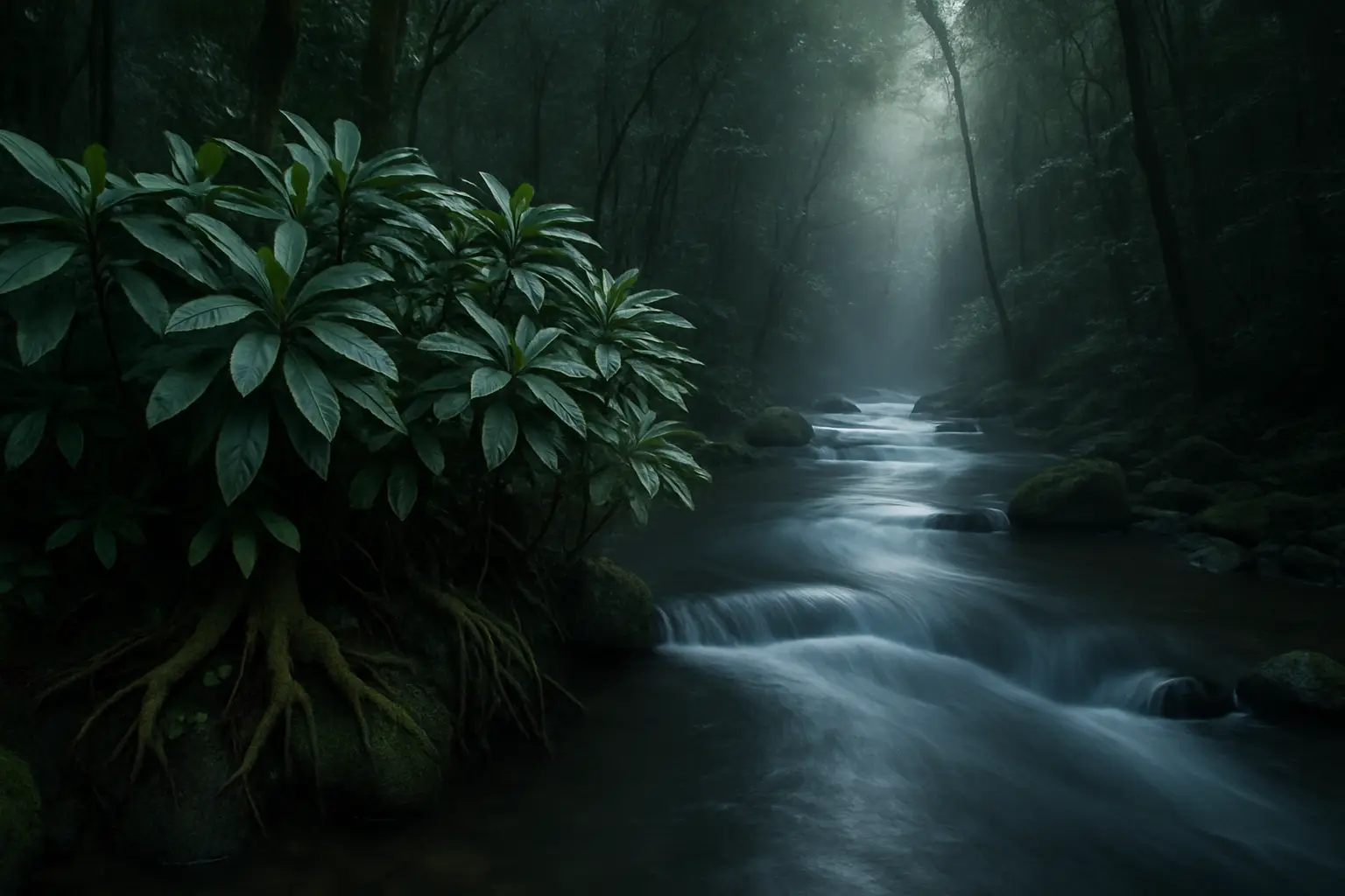 Quiet natural landscape accompanying a careful discussion of ibogaine safety