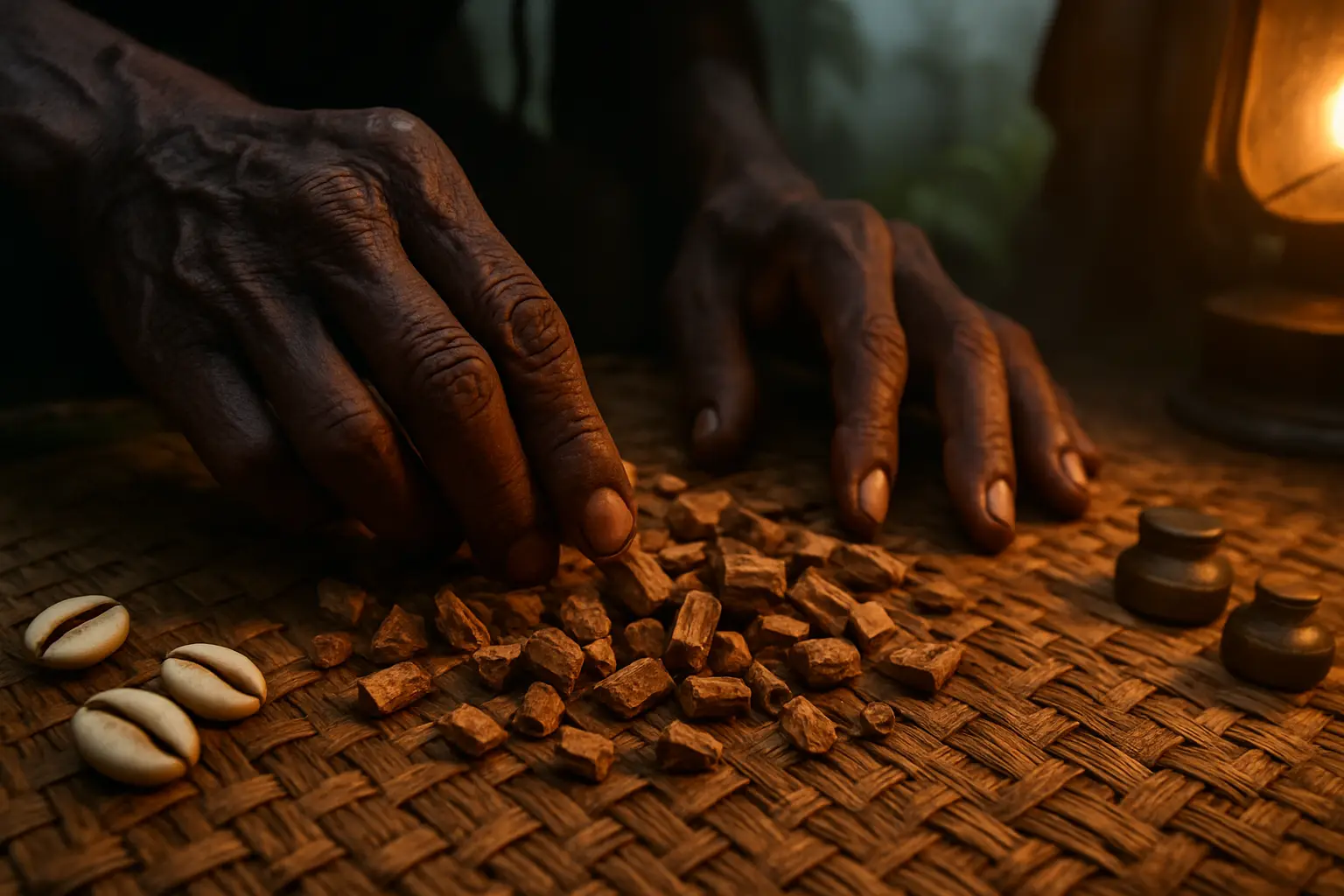 Hands resting together in a calm setting, representing careful decision-making