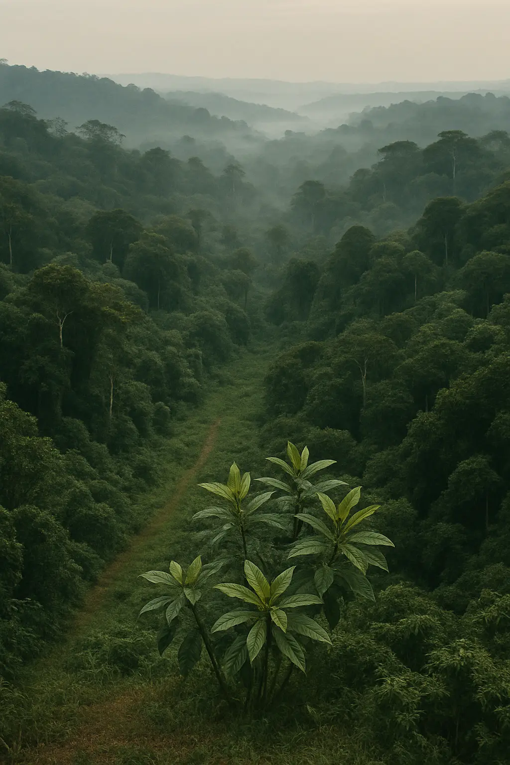 Botanical close-up accompanying an explanation of ibogaine pharmacology and clinical research