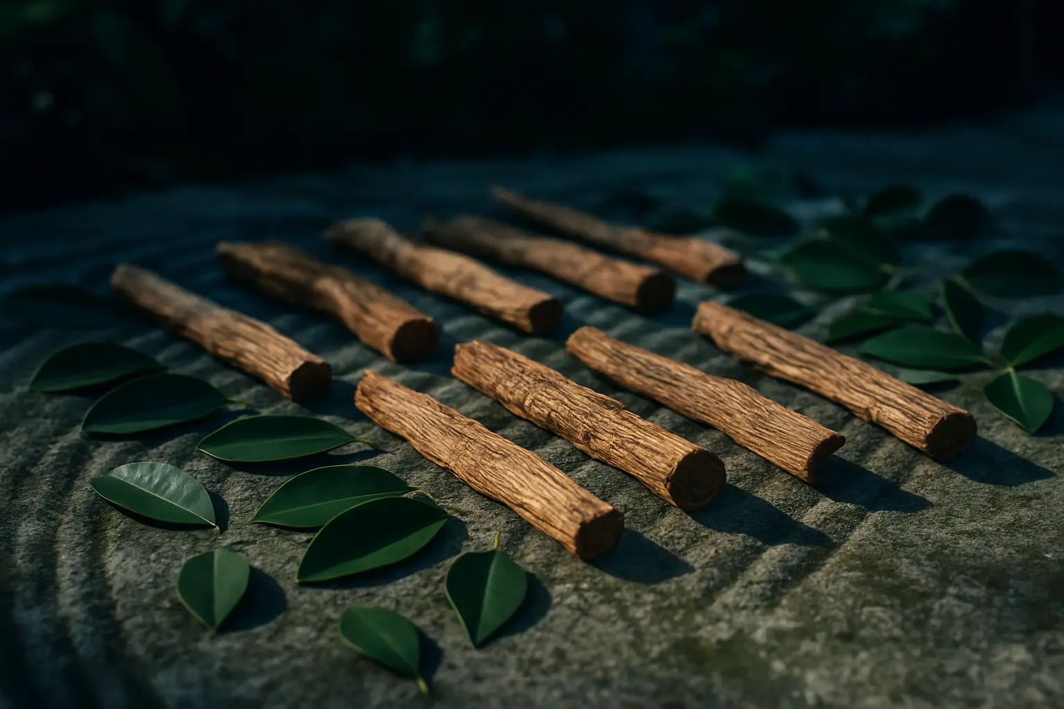 Natural botanical setting introducing ibogaine terminology and pronunciation