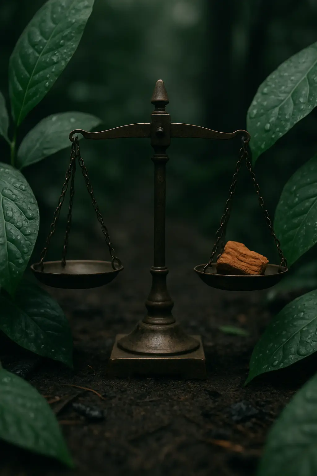 Symbolic still-life representing careful questions about ibogaine law in the United States