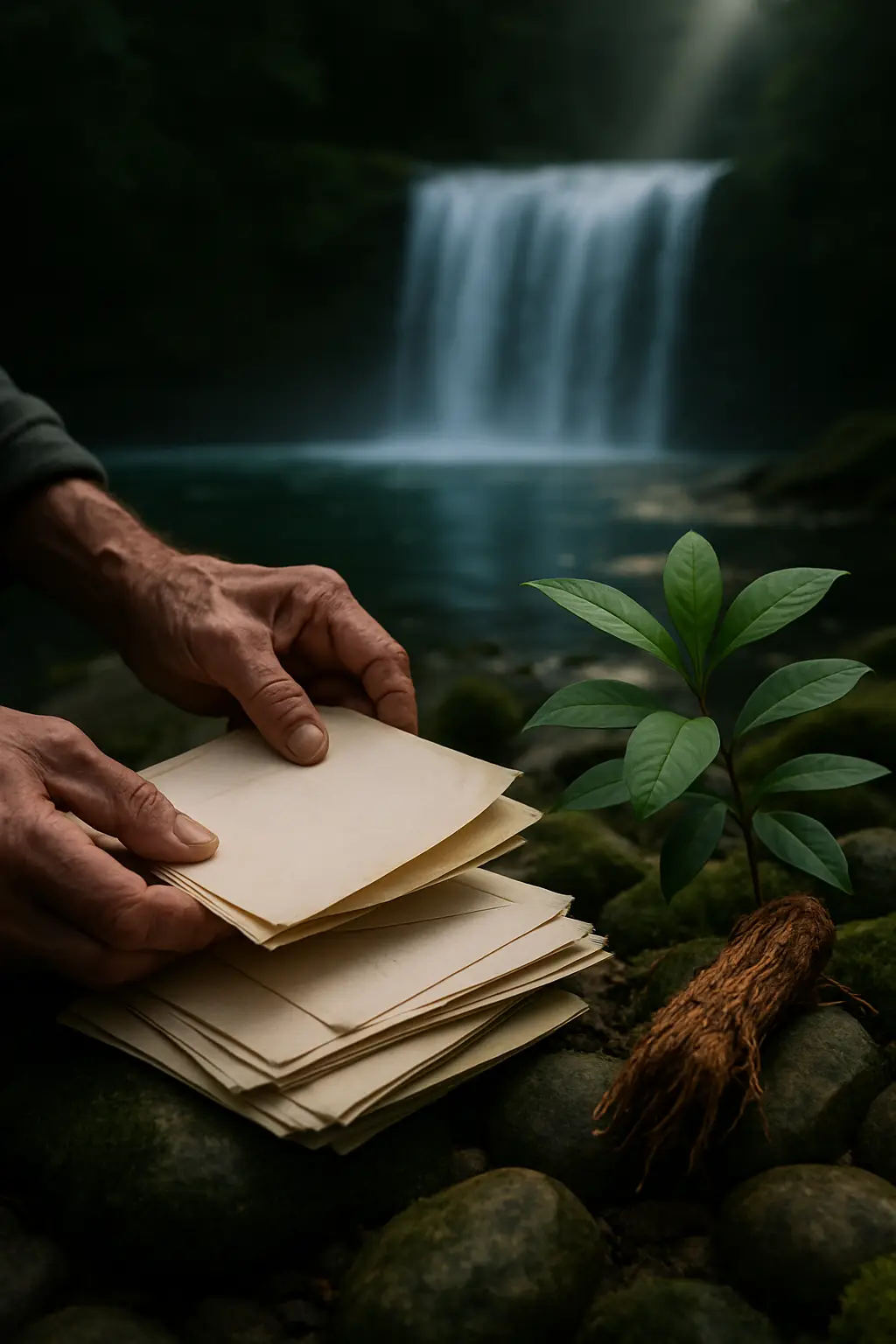 Hands held together in a quiet moment of reflection
