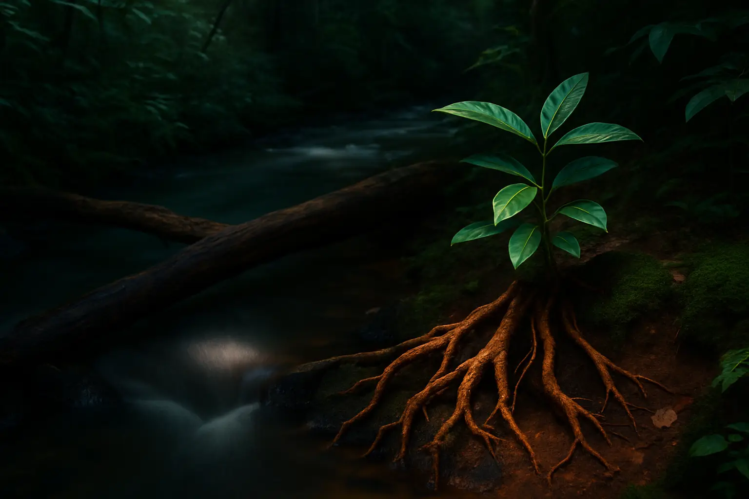 Dark botanical landscape framing the question of ibogaine research and risk