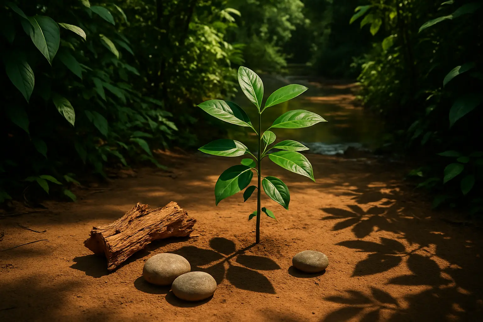Symbolic still-life arrangement reflecting careful evaluation of ibogaine research