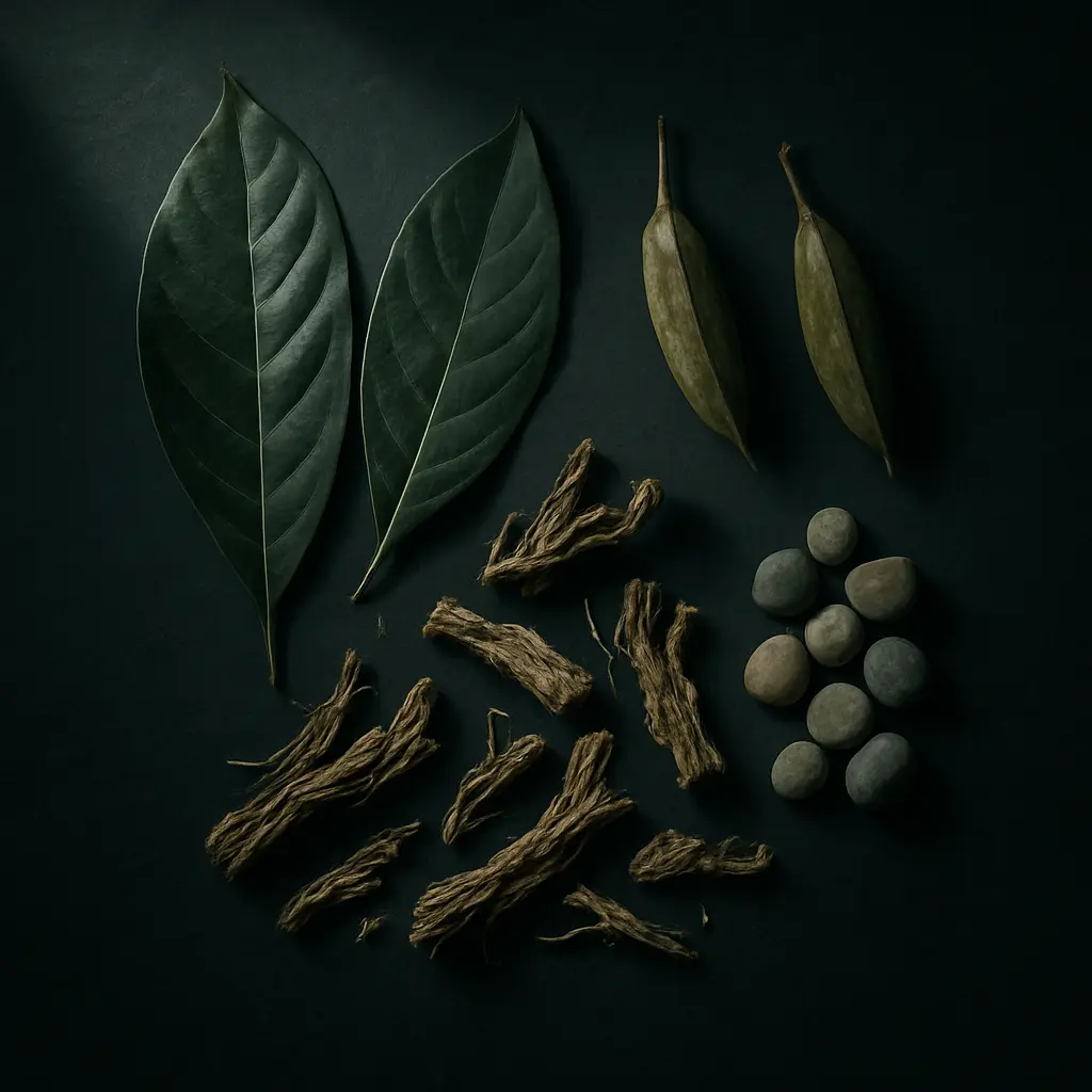 Symbolic still life representing the components that contribute to a total ibogaine care cost