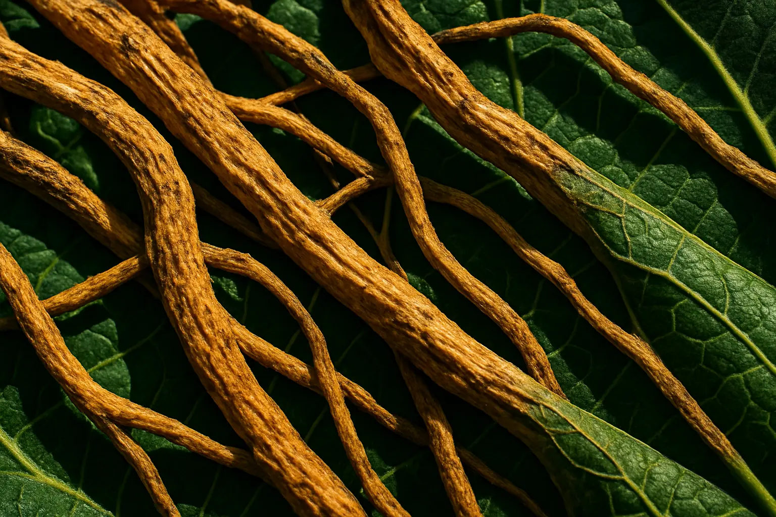 Abstract composition representing layers of evidence and uncertainty in ibogaine research